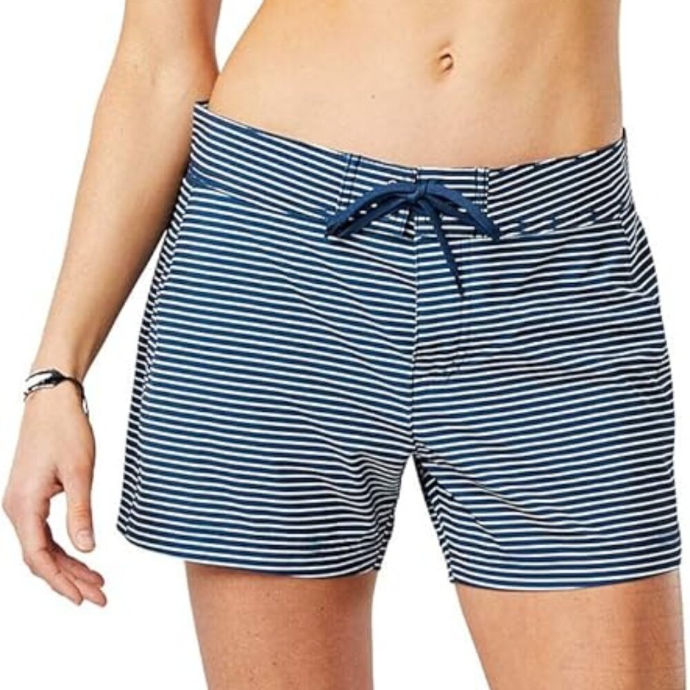 Carve Designs Women's Noosa Short in Bay Stripe Navy White